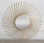 DKD Home Decor Espejo de Metal Dorado 84x84x2,5 cm