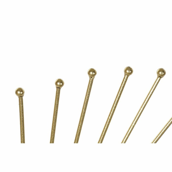 DKD Home Decor Espejo de Metal Dorado 84x84x2,5 cm