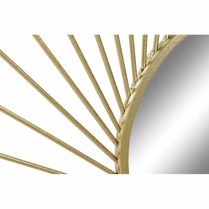 DKD Home Decor Espejo de Metal Dorado 84x84x2,5 cm