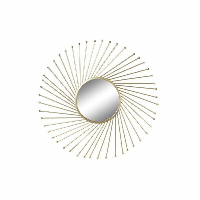 DKD Home Decor Espejo de Metal Dorado 84x84x2,5 cm