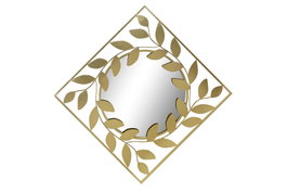 DKD Home Decor Espejo Laurel Dorado 120x88x2,5 cm