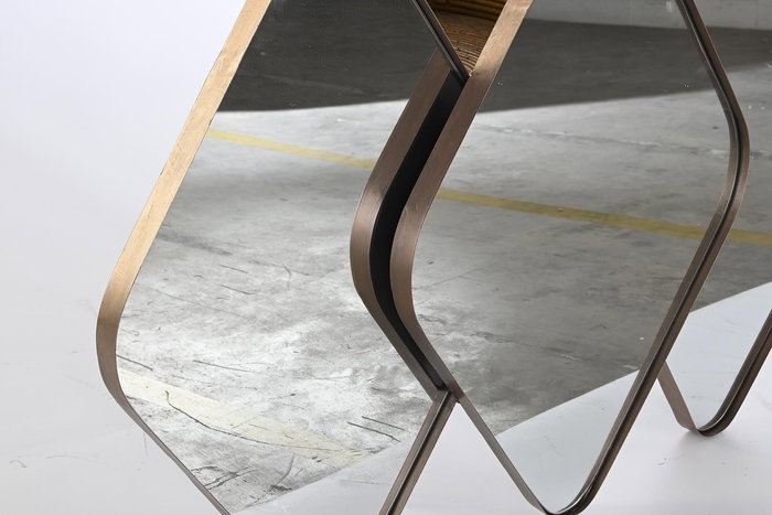 DKD Home Decor Loft Espejo Negro 6 x 70 x 110 cm