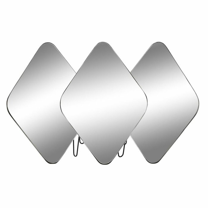 DKD Home Decor Espejo de Metal Negro 110x70 cm