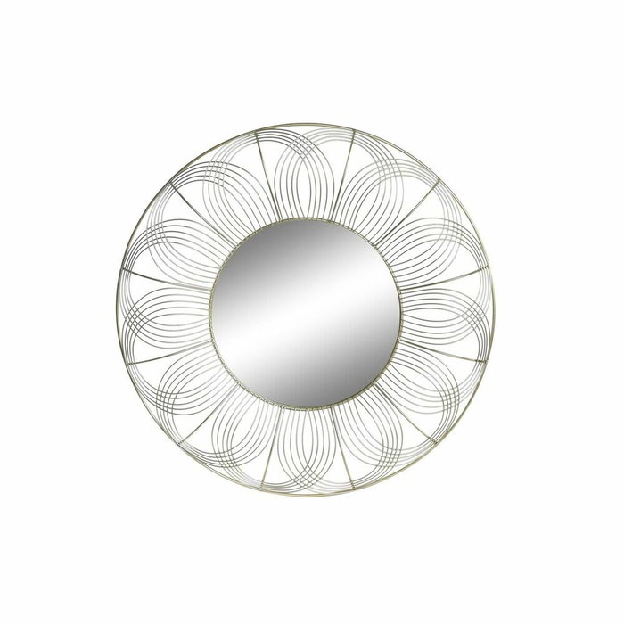 DKD Home Decor Espejo de Metal Dorado 60x60 cm