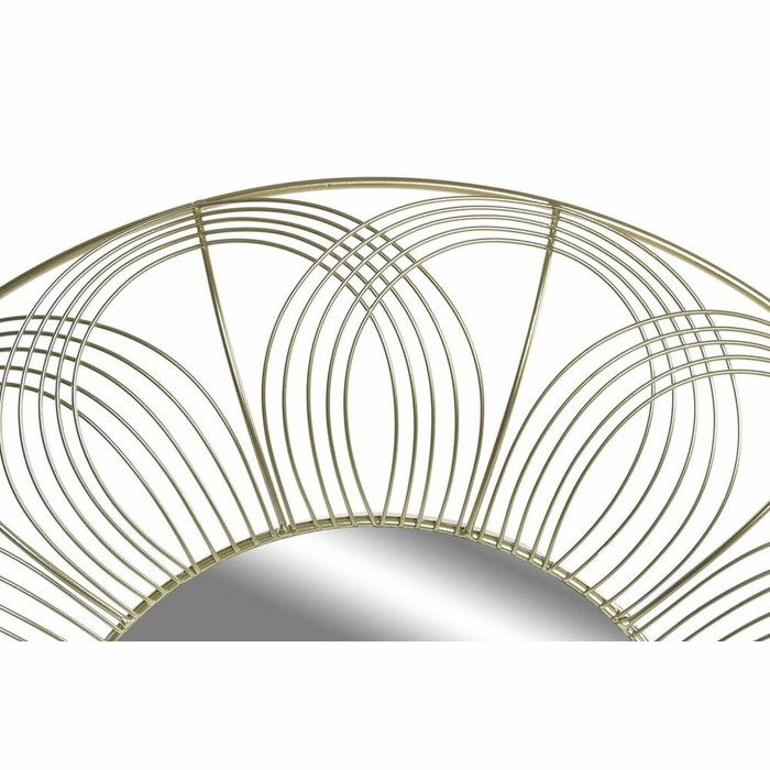 DKD Home Decor Espejo de Metal Dorado 60x60 cm