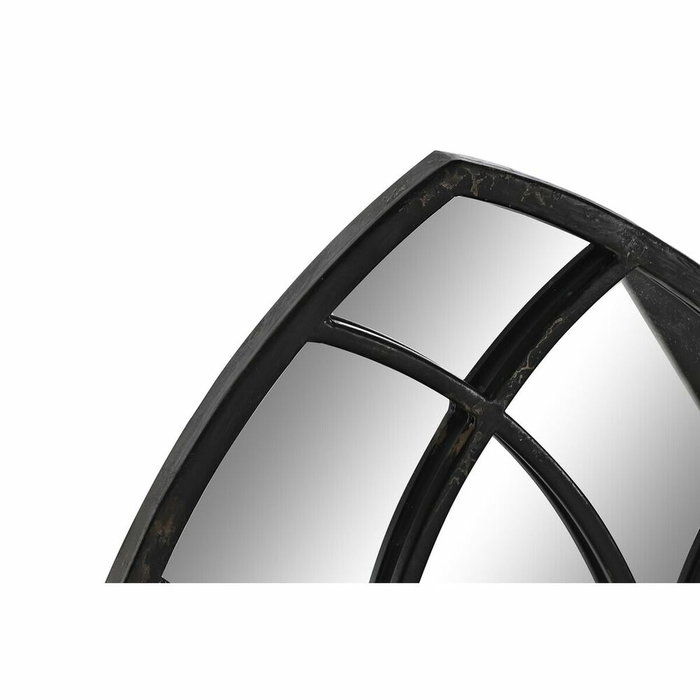DKD Home Decor Espejo de Metal Diseño Ventana Negro 36x65 cm