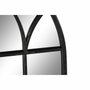DKD Home Decor Espejo de Metal Diseño Ventana Negro 36x65 cm