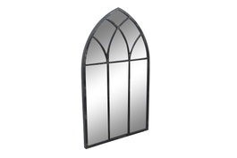 DKD Home Decor Espejo de Metal Diseño Ventana Negro 36x65 cm