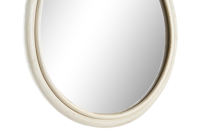 DKD Home Decor Espejo Balines Bambú y Espejo Natural 5 x 57 x 29 cm