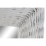 DKD Home Decor Espejo de Mimbre Trenzado Blanco 87x147 cm