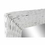 DKD Home Decor Espejo de Mimbre Trenzado Blanco 87x147 cm