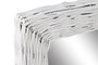 DKD Home Decor Espejo de Mimbre Trenzado Blanco 53,5x62,5 cm