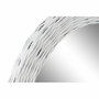 DKD Home Decor Espejo Cottage Blanco Mimbre Cristal MDF 4 x 63 x 63 cm