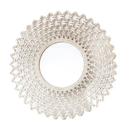 DKD Home Decor Espejo Decape Blanco 90x90 cm