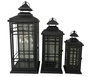 Farola Loft DKD Home Decor Negro 24 x 60 x 24 cm Set de 3