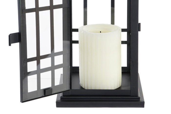 Farola Loft DKD Home Decor Negro 24 x 60 x 24 cm Set de 3