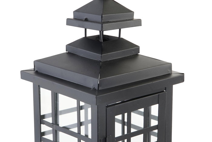 Farola Loft DKD Home Decor Negro 24 x 60 x 24 cm Set de 3