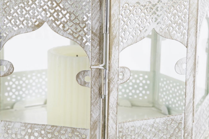 Farola Arabe DKD Home Decor Blanco Dorado 30 x 71 x 30 cm Farola Arabe DKD Home Decor Blanco Dorado 30 x 71 x 30 cm