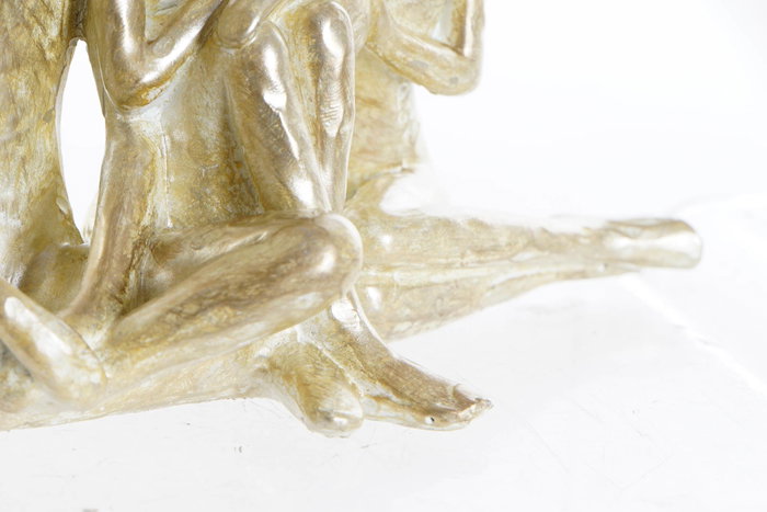 DKD Home Decor Figura de Resina Familia Dorado