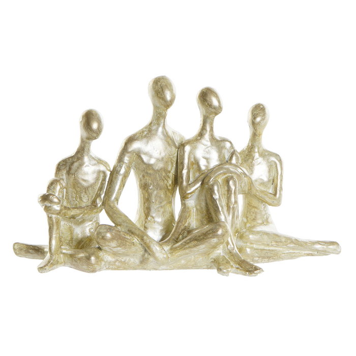 DKD Home Decor Figura de Resina Familia Dorado