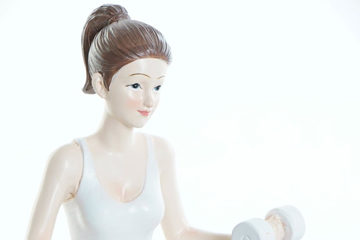 DKD Home Decor Figura de Resina Chica Yoga Rosa