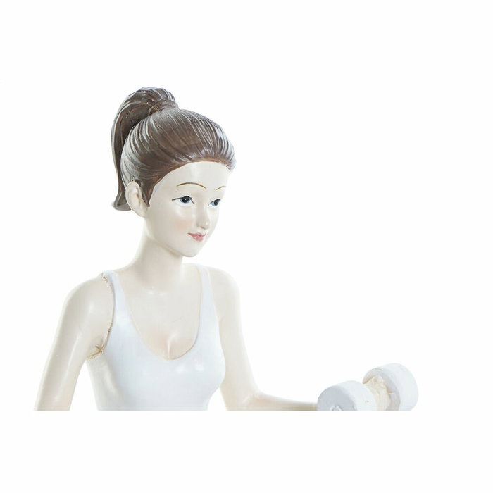 DKD Home Decor Figura de Resina Chica Yoga Rosa