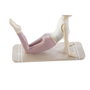 DKD Home Decor Figura de Resina Chica Yoga Rosa