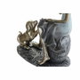 DKD Home Decor Figura de Resina Perro Azul y Dorado