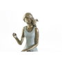 DKD Home Decor Figura de Resina Perro Azul y Dorado