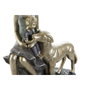 DKD Home Decor Figura de Perro en Resina Azul y Dorado