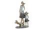 DKD Home Decor Figura de Resina Familia Azul y Dorado 16x9,5x24 cm