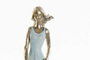 DKD Home Decor Figura de Resina Familia Azul y Dorado 16x9,5x24 cm