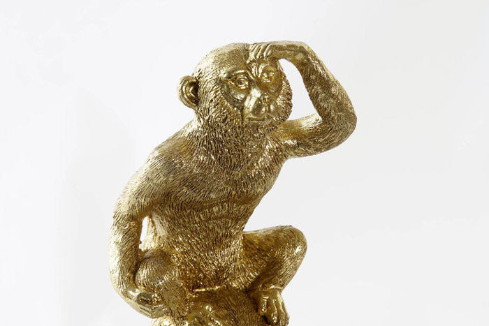 DKD Home Decor Figura Decorativa Resina Dorado Colección Jungle Colonial Monos 10 x 30 x 13.5 cm