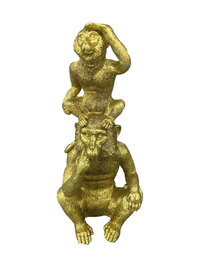 DKD Home Decor Figura Decorativa Resina Dorado Colección Jungle Colonial Monos 10 x 30 x 13.5 cm