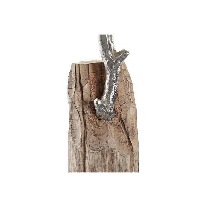 DKD Home Decor Figura de Árbol de Mango y Aluminio Marrón