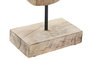 DKD Home Decor Figura Moderna con Diseño Columpio Marrón Plateado de Mango y Aluminio - 9x62x18 cm (2 Unidades)