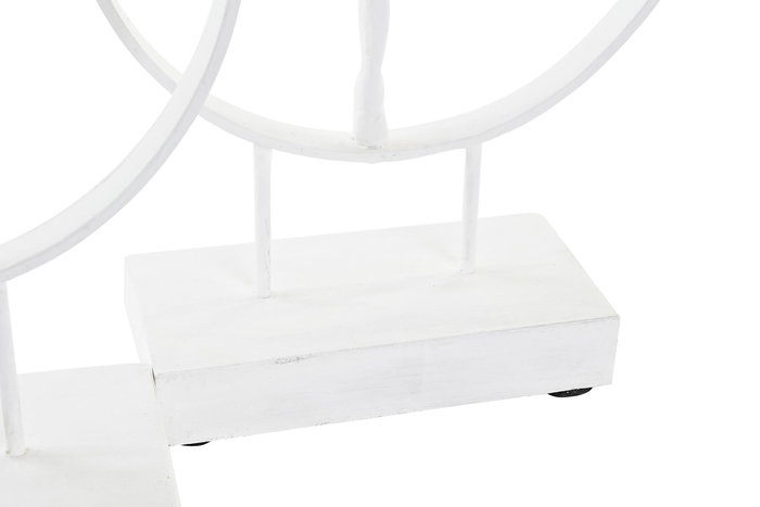 DKD Home Decor Figura Bailarina Blanco Aluminio Mango 9 x 33 x 23 cm (2 Unidades)