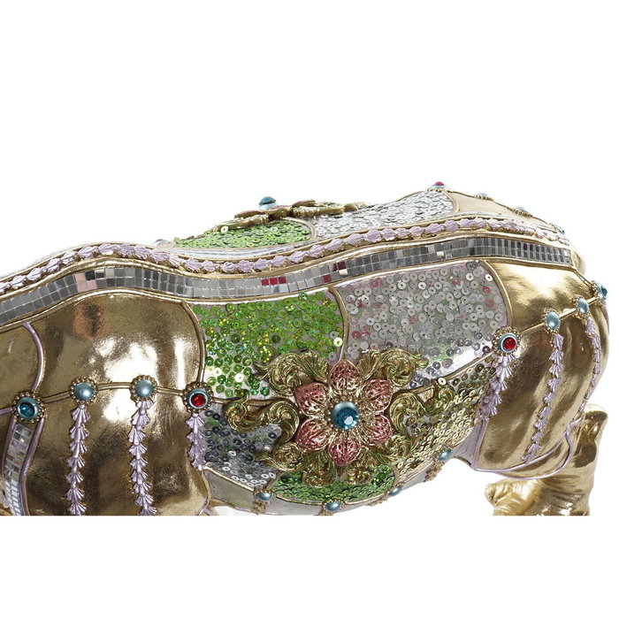 DKD Home Decor Figura de Rinoceronte Dorado en Resina DKD Home Decor Figura de Rinoceronte Dorado en Resina