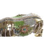 DKD Home Decor Figura de Rinoceronte Dorado en Resina