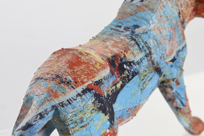 DKD Home Decor Figura de Resina Leopardo Multicolor