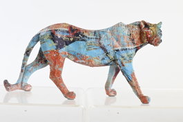 DKD Home Decor Figura de Resina Leopardo Multicolor