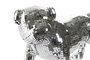 DKD Home Decor Figura Bulldog Plateado Resina 21.5 x 25 x 45.5 cm