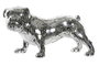 DKD Home Decor Figura Bulldog Plateado Resina 21.5 x 25 x 45.5 cm