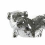 DKD Home Decor Figura de Bulldog en Resina con Acabado Espejo Plateado