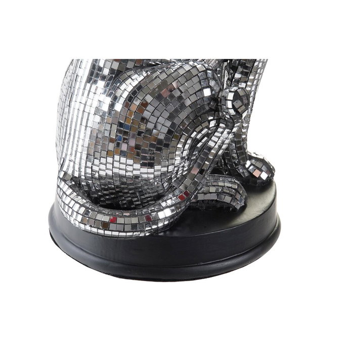 DKD Home Decor Figura de Leopardo con Acabado Espejo Plateado