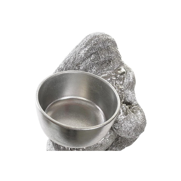 DKD Home Decor Figura de Gorila Plateada en Resina