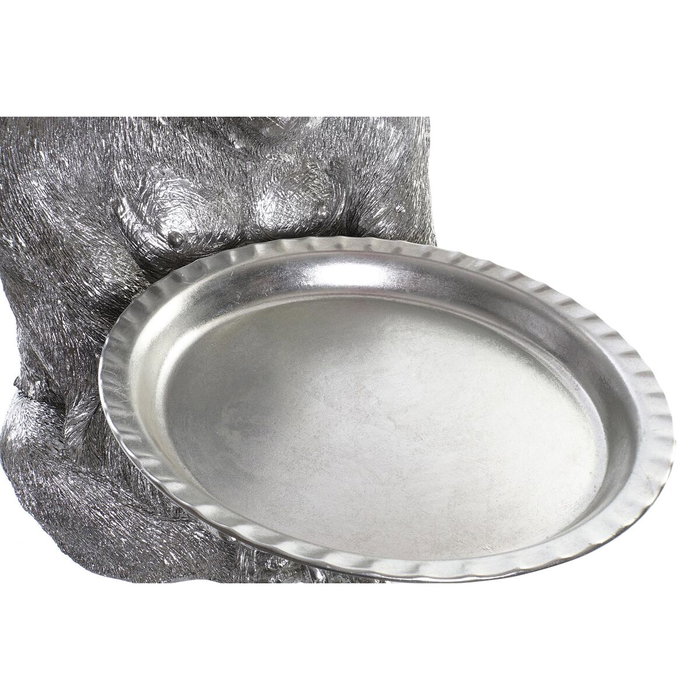 DKD Home Decor Figura de Gorila Plateada en Resina