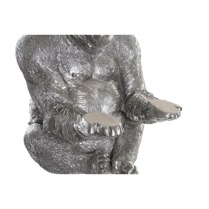 DKD Home Decor Figura de Gorila Plateada en Resina