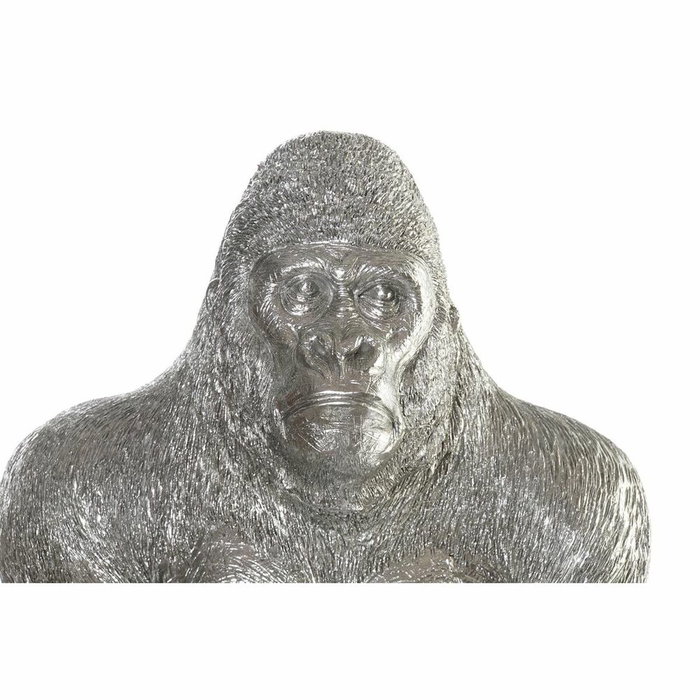 DKD Home Decor Figura de Gorila Plateada en Resina