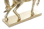 DKD Home Decor Figura Caballo Resina Dorado Plateado 9.5 x 33.5 x 34 cm (2 Unidades)